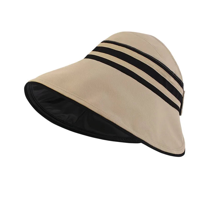 Verstellbarer Strandhut für Mädchen mit breiter Krempe und UV-Schutz