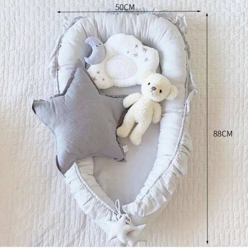 Nid de couchage amovible pour berceaux en coton de 15 cm pour lit de bébé