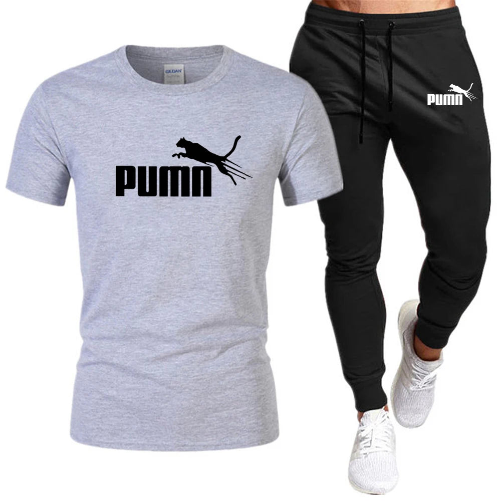 Sommerliches Set aus T-Shirt und Hose aus Baumwolle für Herren