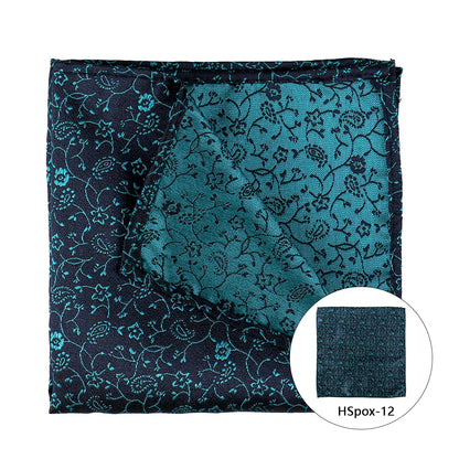 Pochette de costume homme à motif cachemire multicolore – Mouchoir de mariage tissé jacquard