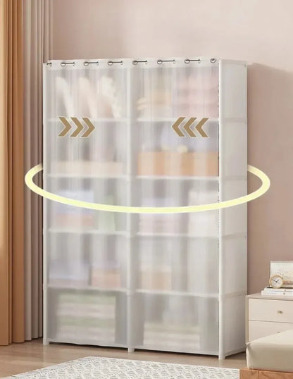 Staubdichtes und platzsparendes Organizer-Gestell aus Stoff