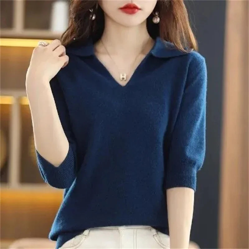 Women’s V-Neck Knitted Sweater