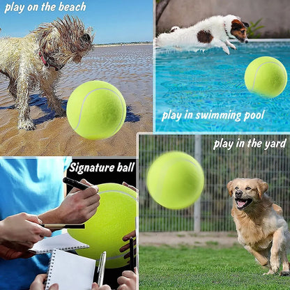 Balle de tennis géante de 24 cm pour chiens