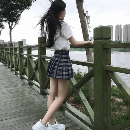 Cute Harajuku Plaid Mini Skirt