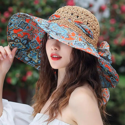 Chapeaux de paille anti-UV pour femmes