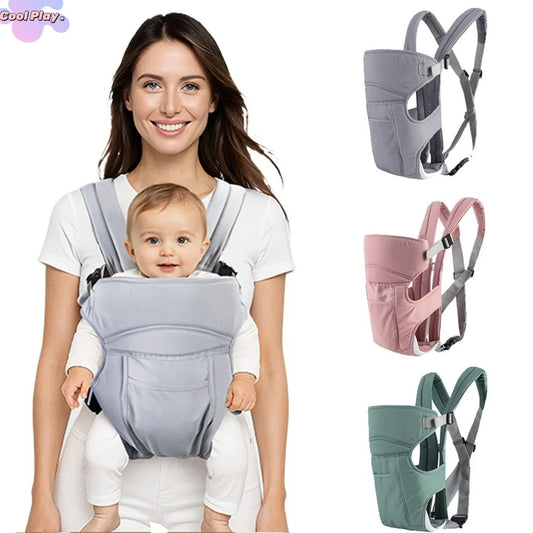 Breathable Baby Wrap Carrier – Multifunction Infant Carrier Belt 4 Carrying Positions