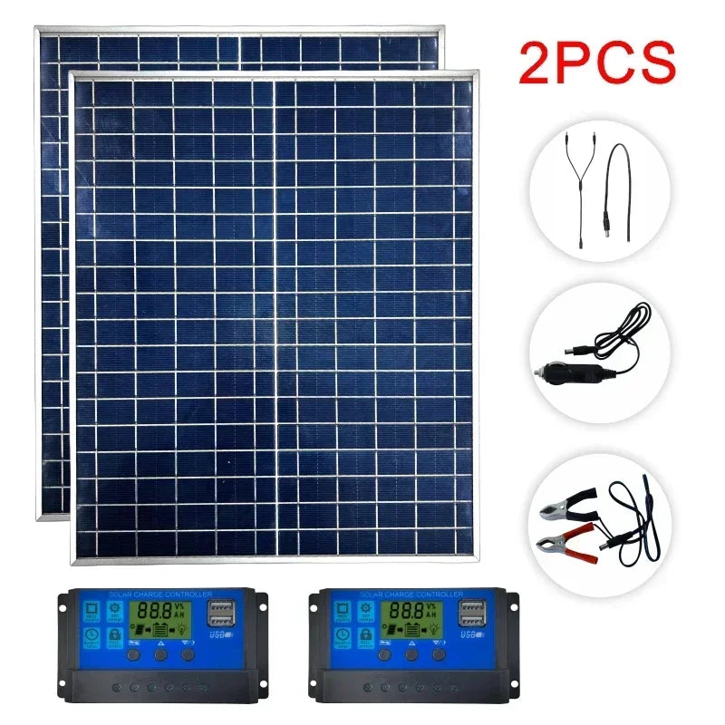 IP65 Waterproof 12V Photovoltaic Solar Panel Kit