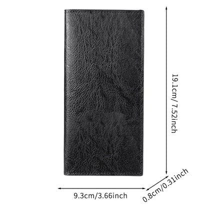 Portefeuille long en cuir souple ultra-fin pour hommes