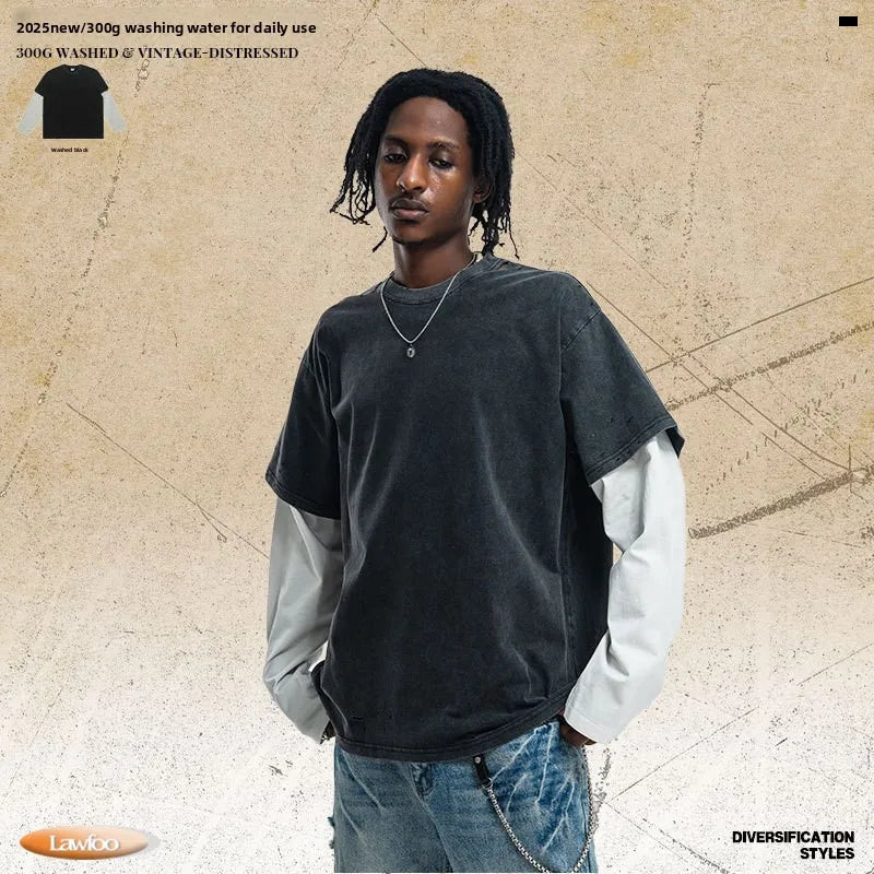 Sweat-shirt streetwear japonais Fake Two