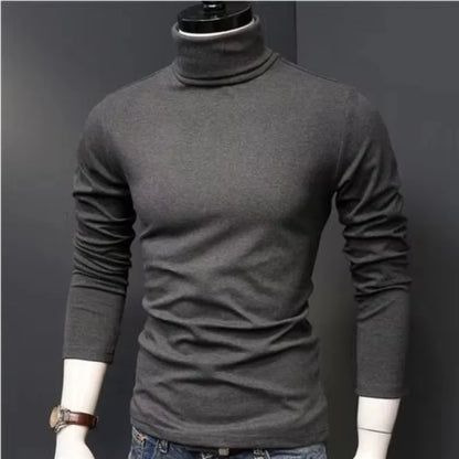 Pull col roulé décontracté pour homme – Hiver