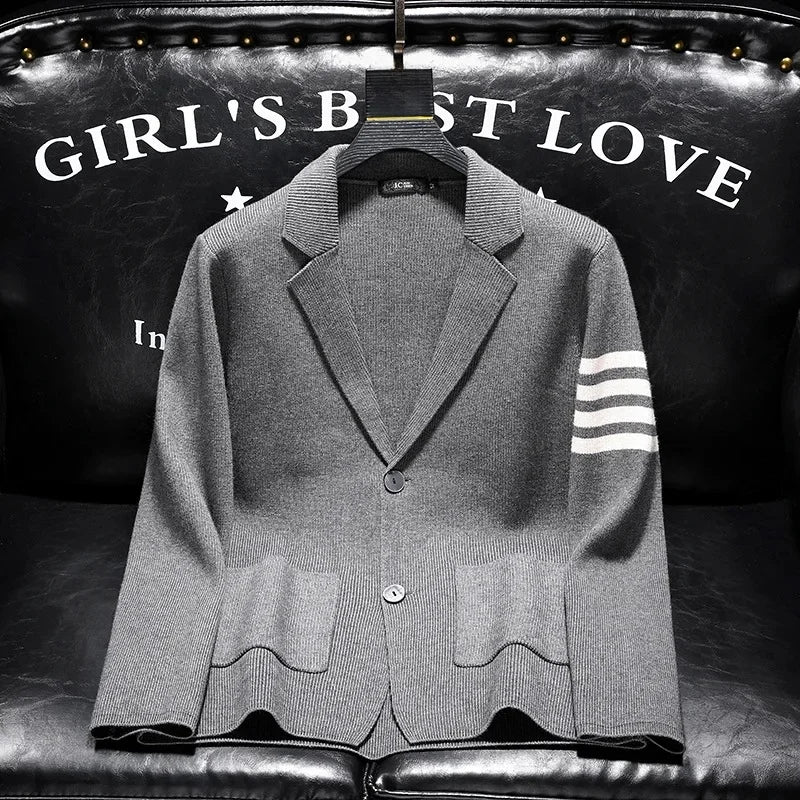 Herbst Langarm Gestrickte Offene Strickjacke männer Design Koreanischen Stil Vielseitig Trendy Luxus Casual