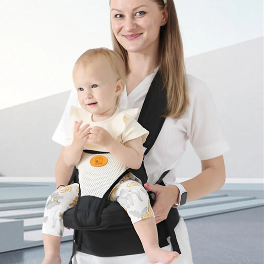 Foldable Baby Carrier Waist Stool With Storage Bag Kangaroo Shoulder