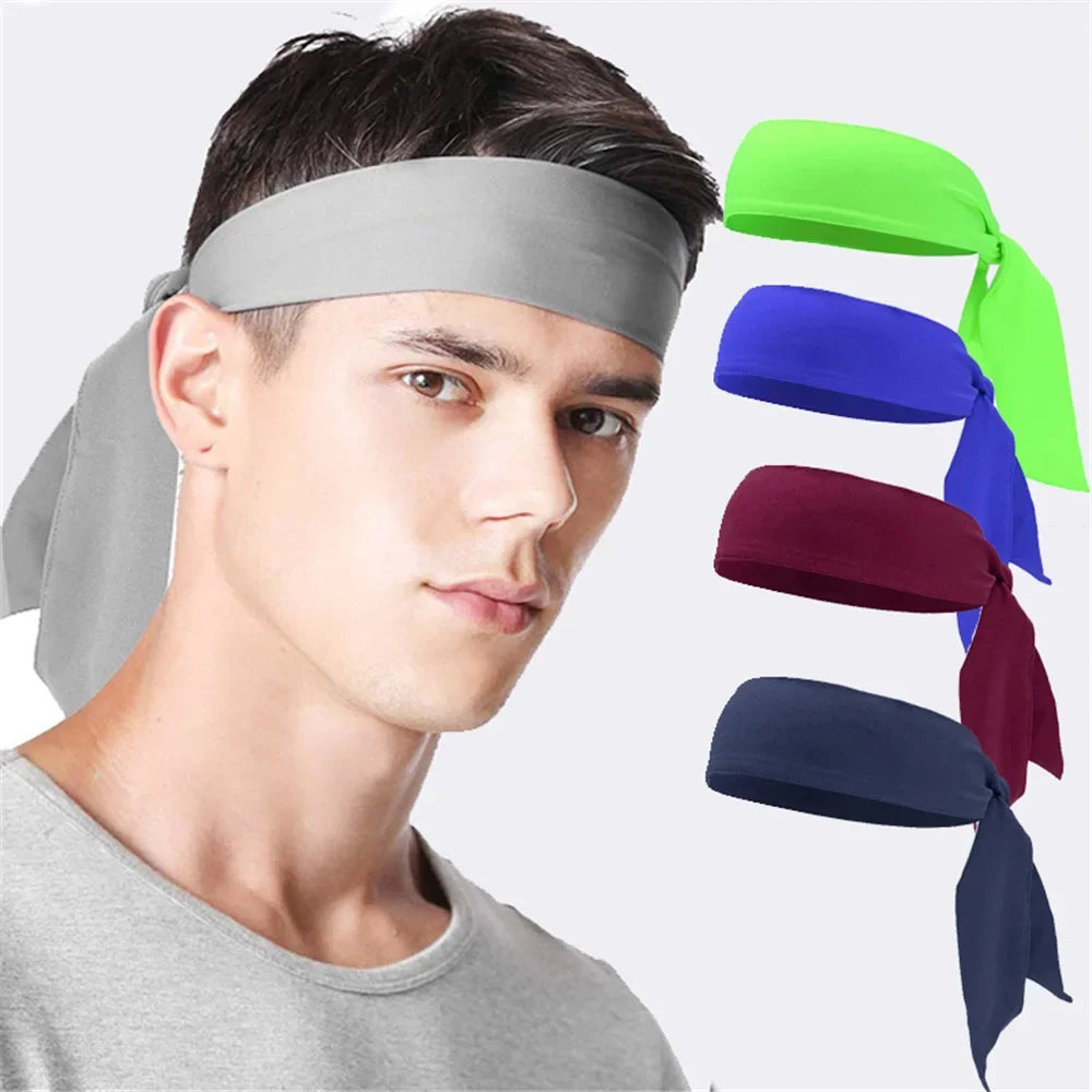 Solid Color Stretch Headband for Tennis & Fitness