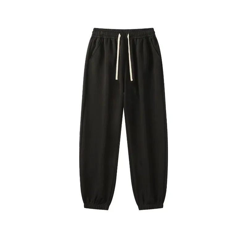 Mens Streetwear Cotton Casual Loose Trousers