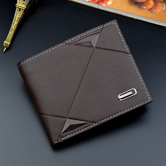Men's Bifold Wallet – Slim Faux Leather Credit Card Holder