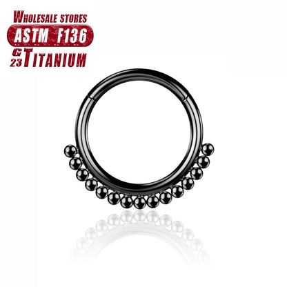 Nasenring aus implantatgeeignetem Titan – Nahtloser Klickverschluss mit Scharnier