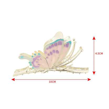 Vintage bemalte Schmetterling Haarklammern - Haarspangen