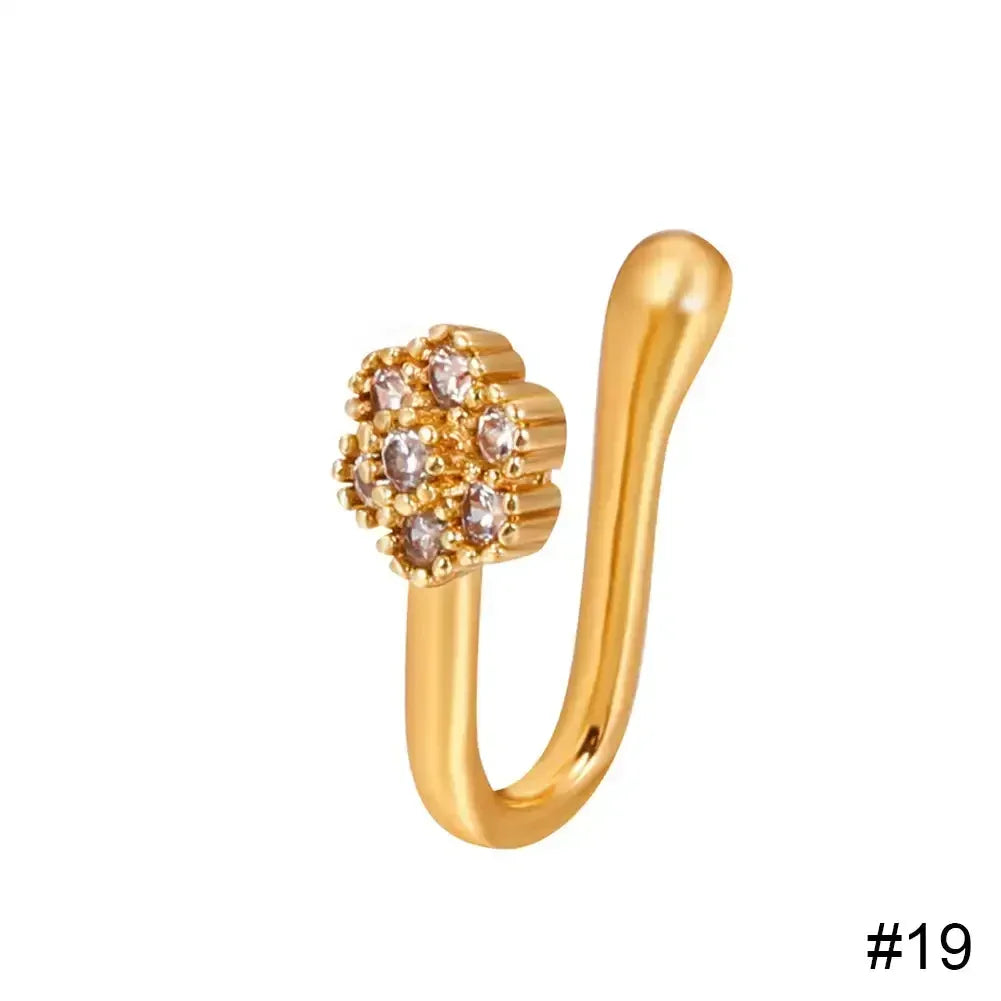 Women's Delicate Fake Piercing Nose Clip