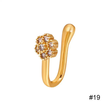 Women's Delicate Fake Piercing Nose Clip