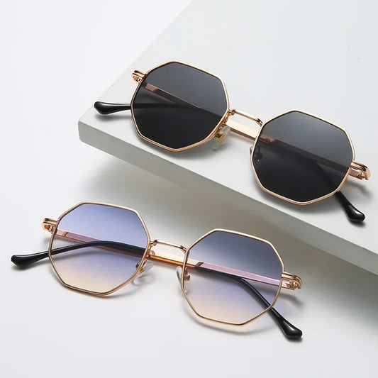 Polygon Metal Square Sunglasses