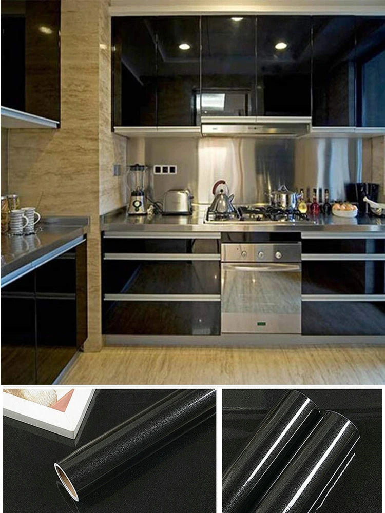 Decorative Wall Paper Furniture Renovation Stickers Kitchen Cabinet Waterproof Wallpaper.