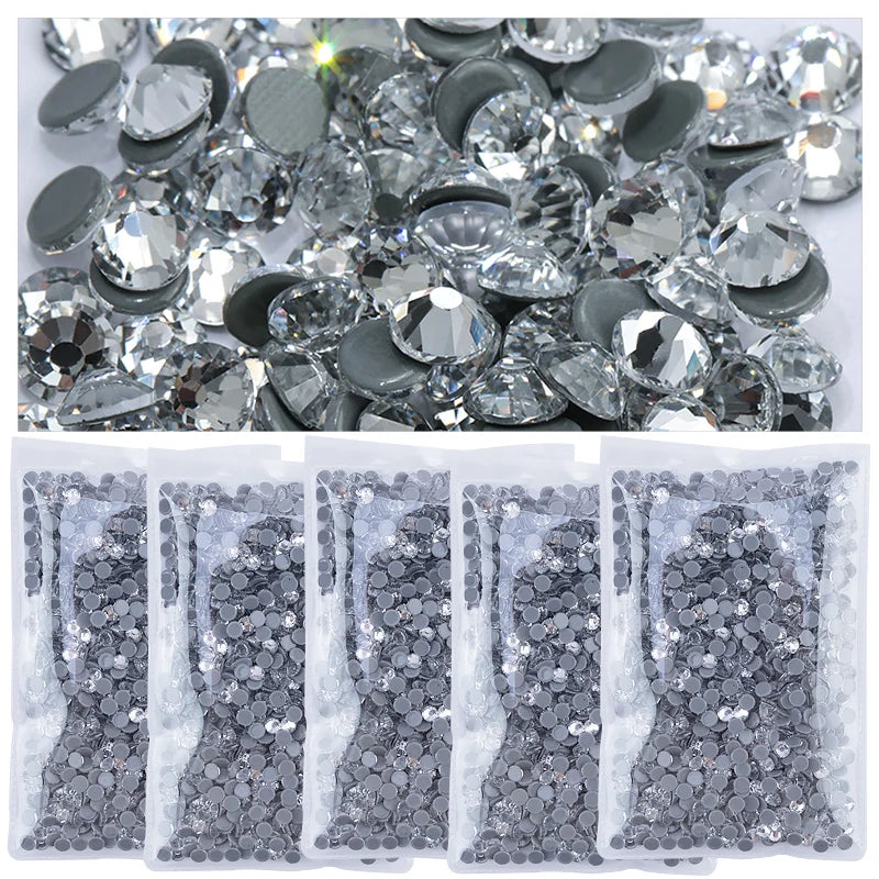 Strass pailletés à dos plat pour nail art, accessoires de décoration pour robe