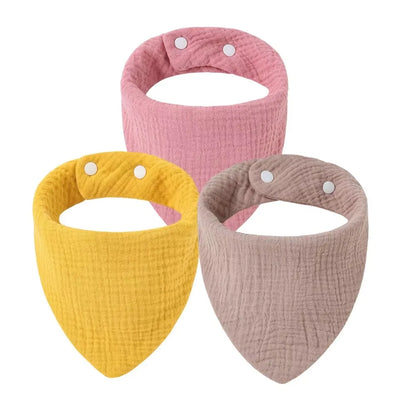 Neugeborenes Baby füttert Sabberlätzchen, Baumwollzubehör, einfarbig