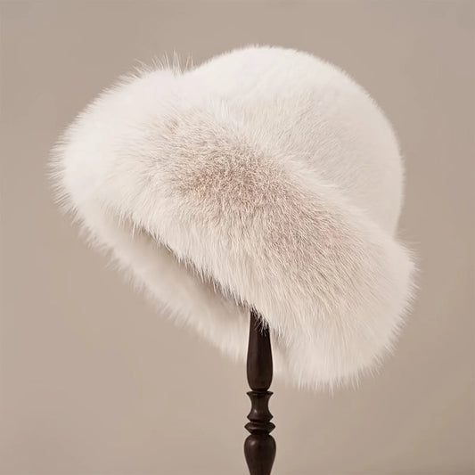 Mongolian Style Warm Fur Hat Women - Ear Protection Windproof Thick Snow Hat