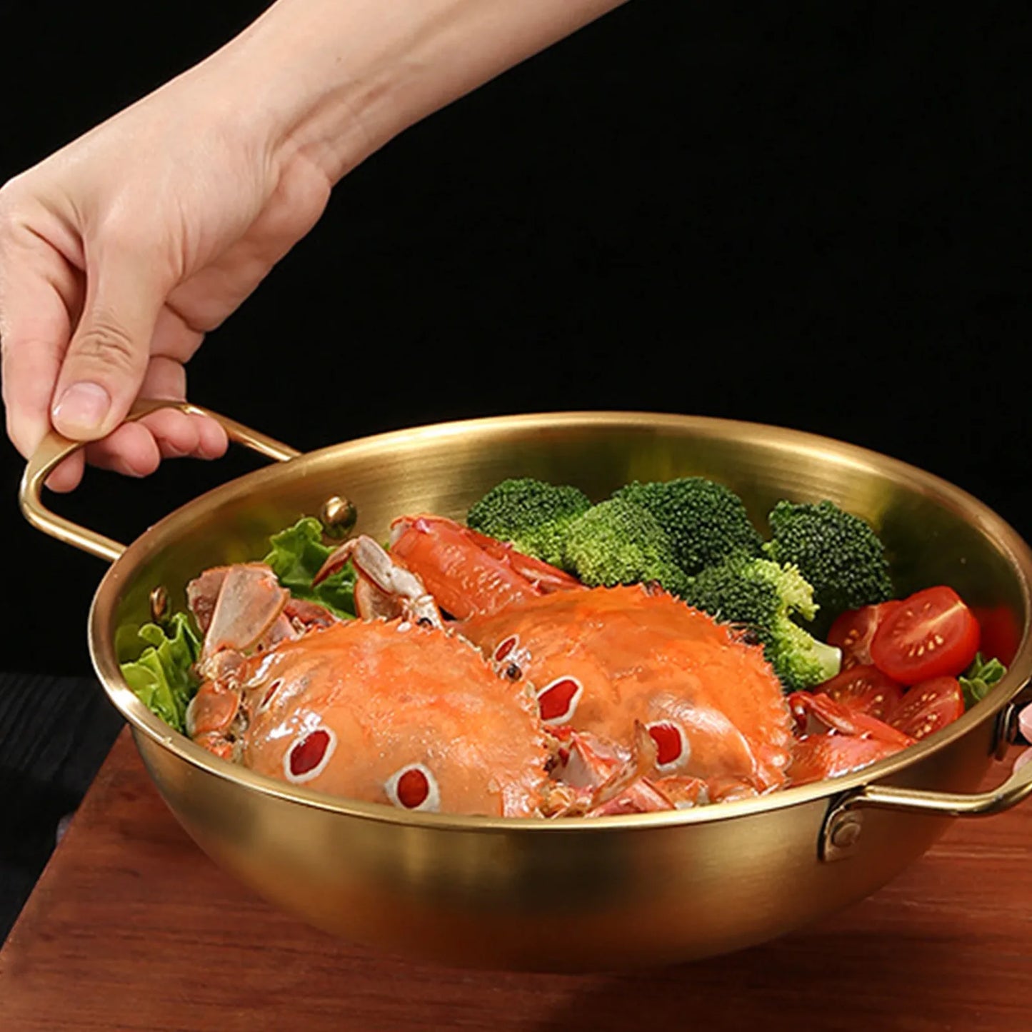 Meeresfrüchte- und Reistopf aus Edelstahl