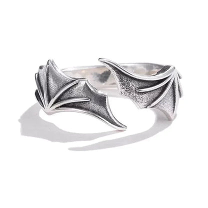 Unisex Gothic Adjustable Angel Wings Ring