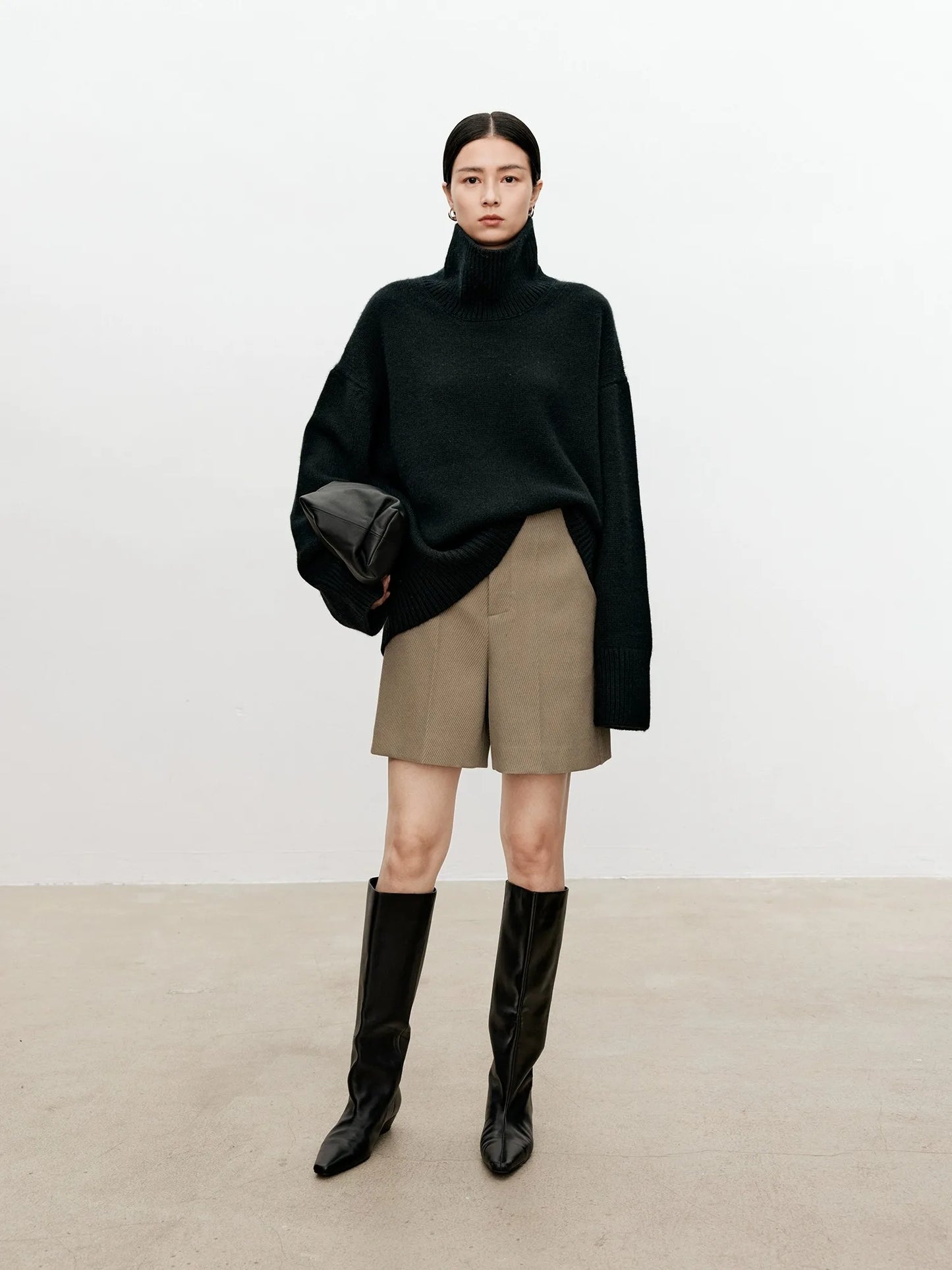 Schicker übergroßer Rollkragenpullover für Damen