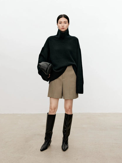 Schicker übergroßer Rollkragenpullover für Damen