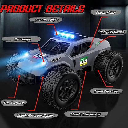 High-Speed 2WD RC Off-Road Racing Truck