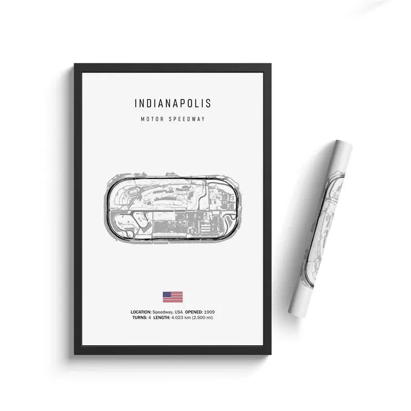Monaco F1 Leinwand-Wandkunst, nordische Ästhetik