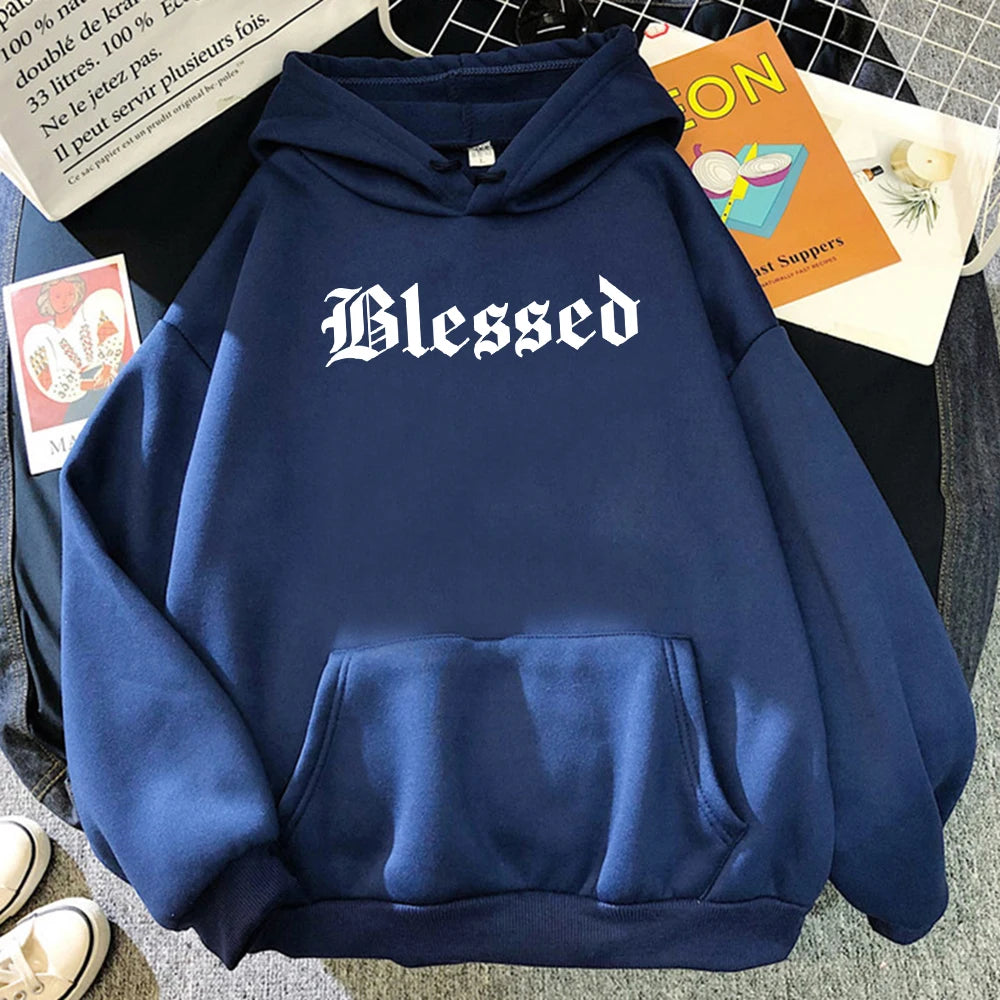Blessed Creativity Sweat à capuche pour femme – Pull ample en polaire Hip Hop