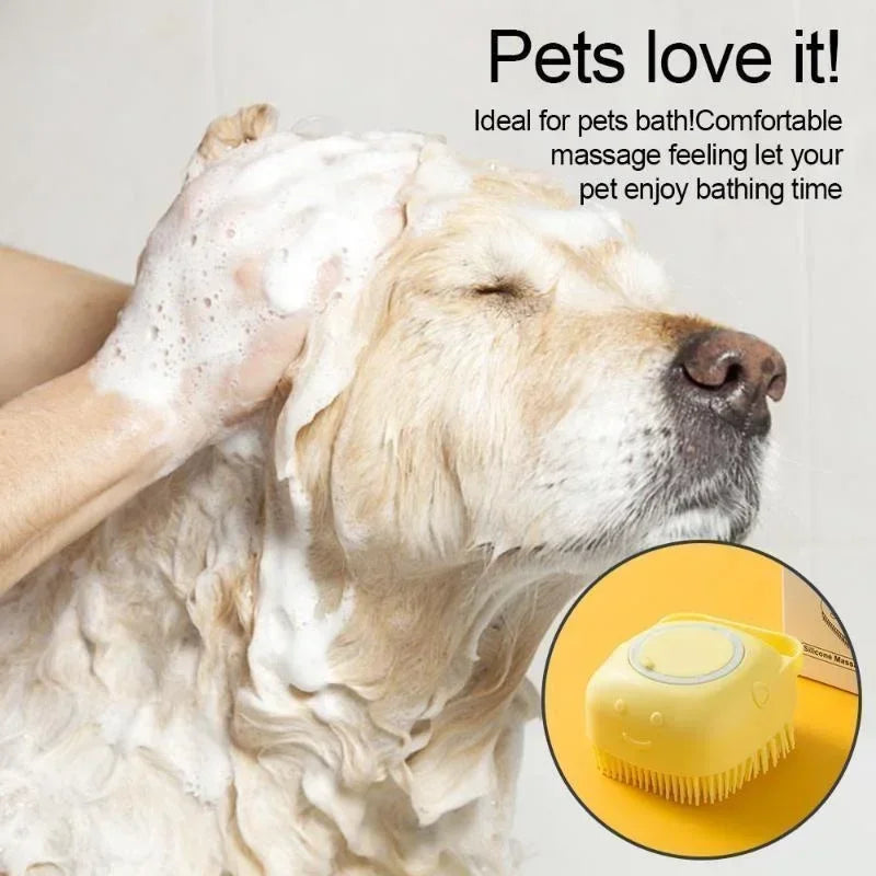 Badebürste für Haustiere – Duschgel-Badebürste