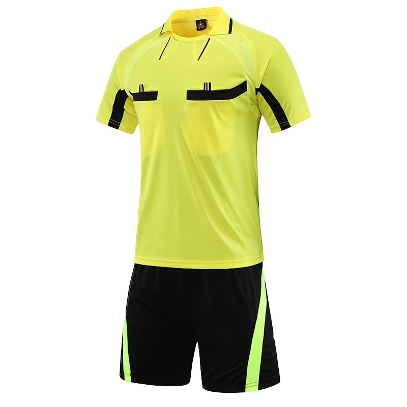 Men's Lightweight Turn Down Collar Soccer Referee Kit