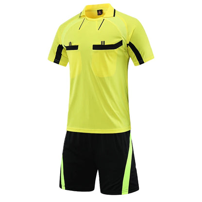 Men's Lightweight Turn Down Collar Soccer Referee Kit