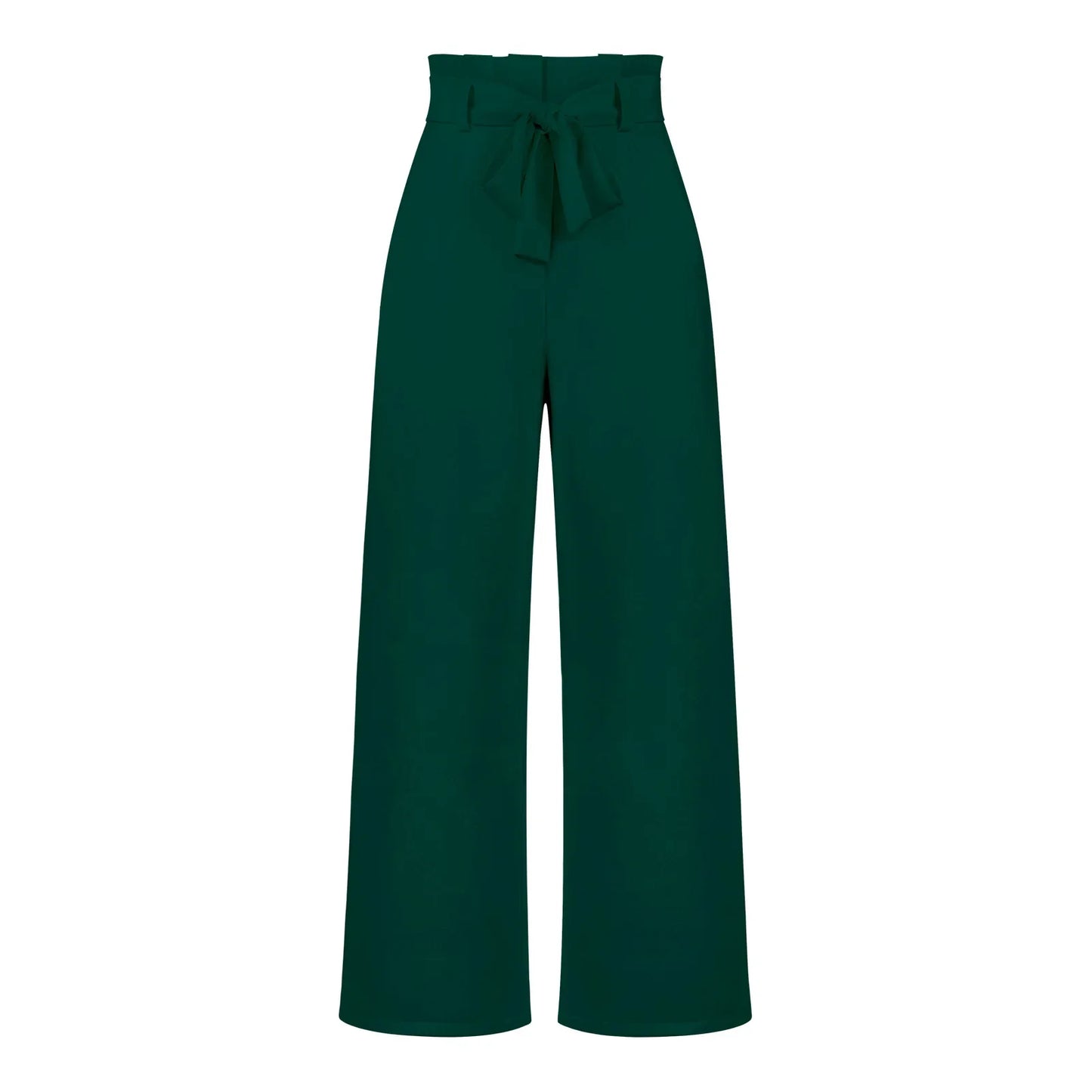 Women's Wide Leg Y2k Trousers - Elastic Waist Long Pants