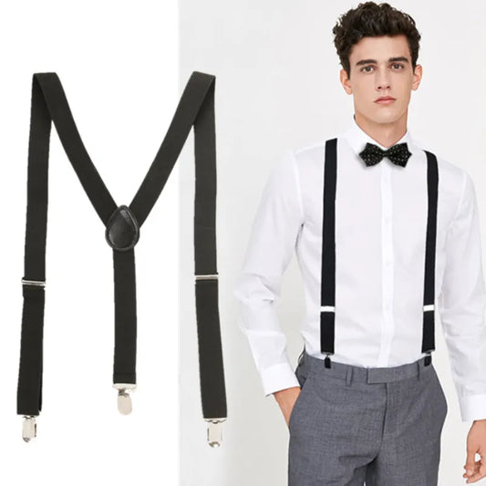 High Elastic 30mm Men's X-Back Suspenders