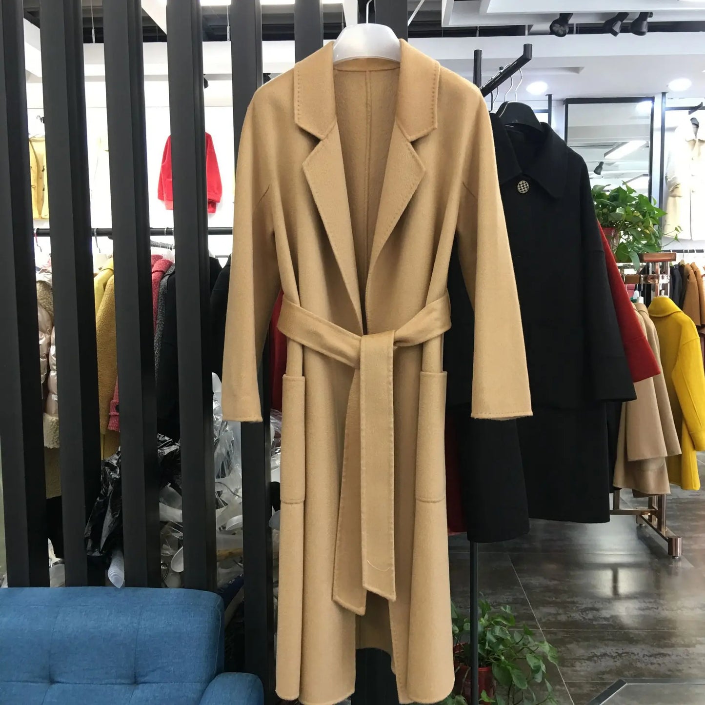 Women's Handmade Double-Sided Woollen Long Coat