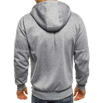 Veste cardigan à capuche avec fermeture éclair pour homme