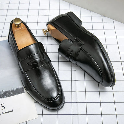 Mocassins à pampilles en cuir confortables pour hommes