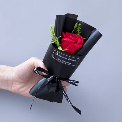 Seifenrosenstrauß Valentinstagsgeschenk - Rosenblumenstrauß Hände Hochzeitsgeschenke