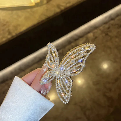 Pearl Butterfly Hair Clip