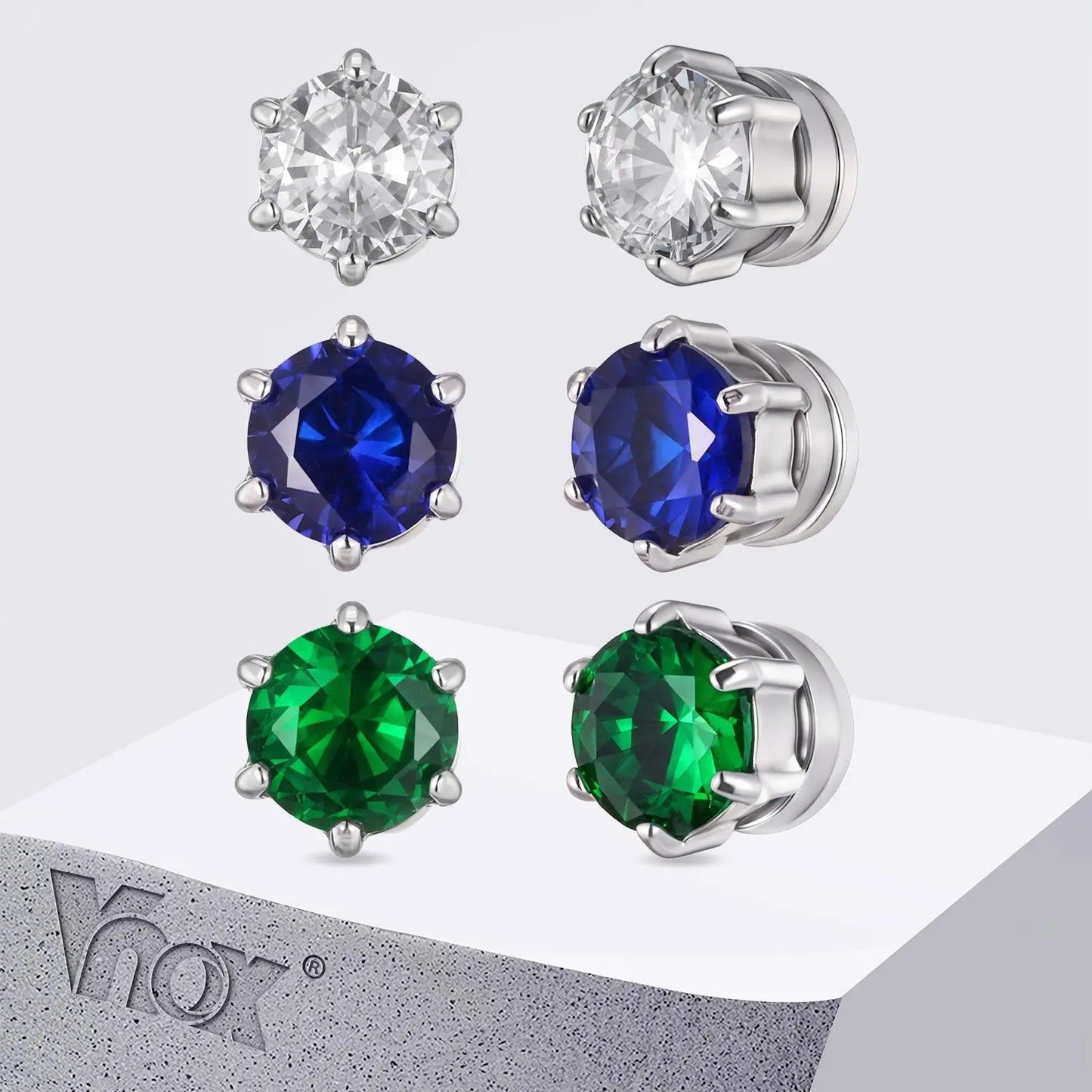 Boucles d'oreilles magnétiques non perçantes en acier inoxydable pour hommes