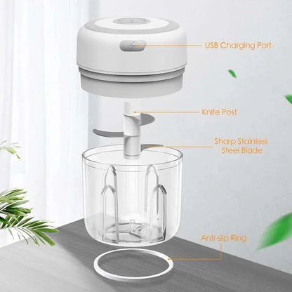 Elektrischer Fleischwolf und Knoblauchzerkleinerer