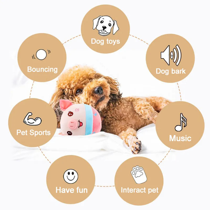 Elektronischer Hundespielzeugball – Hüpfballspielzeug für Haustiere