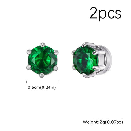 Boucles d'oreilles magnétiques non perçantes en acier inoxydable pour hommes