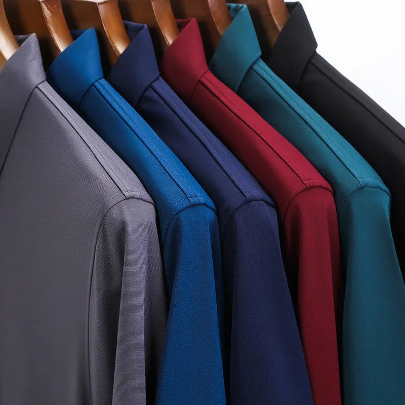 Neues, einfarbiges Business-Casual-POLO-Shirt für Herren